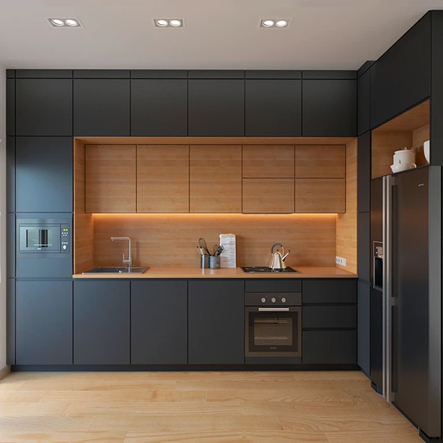 Black and Wood Kitchen: A Stylish and Timeless Design Choice插图4