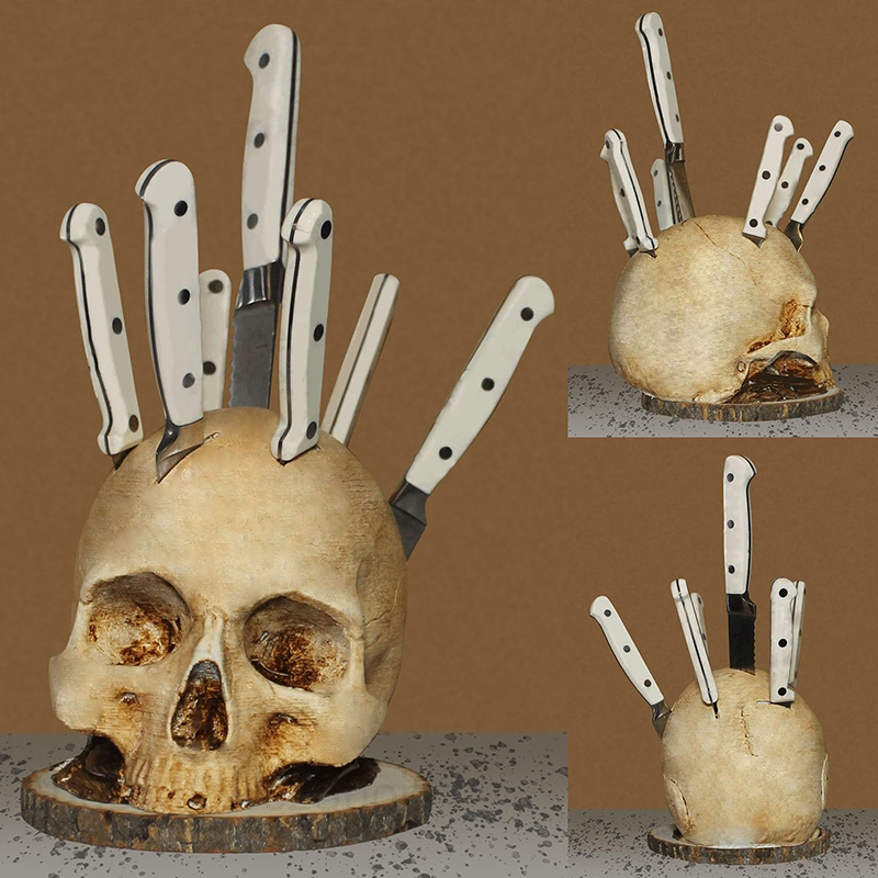 skull knife holder