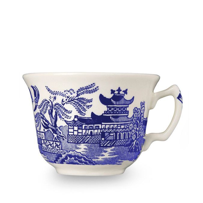 blue willow cup