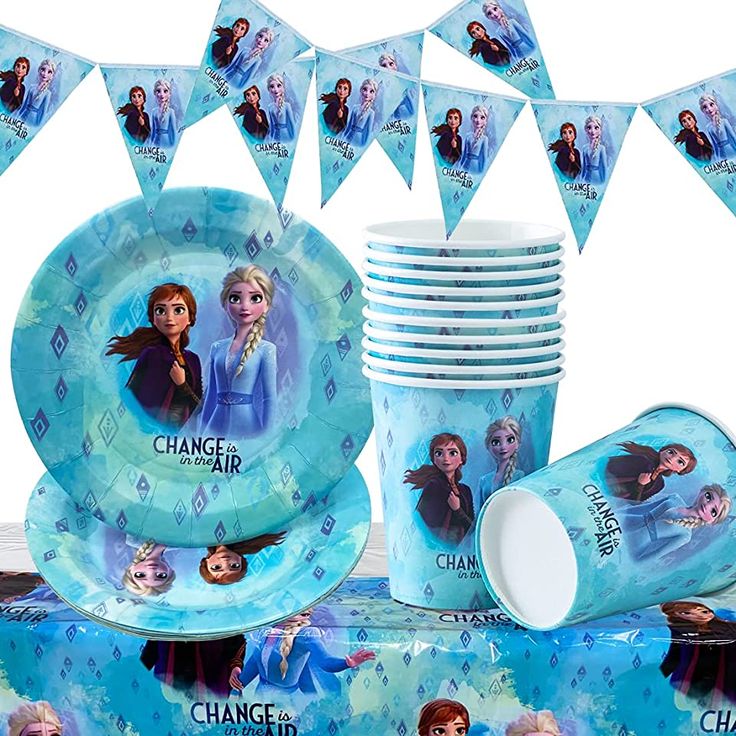 frozen party tableware