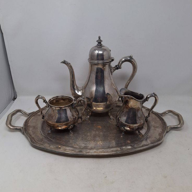 antique silver tableware