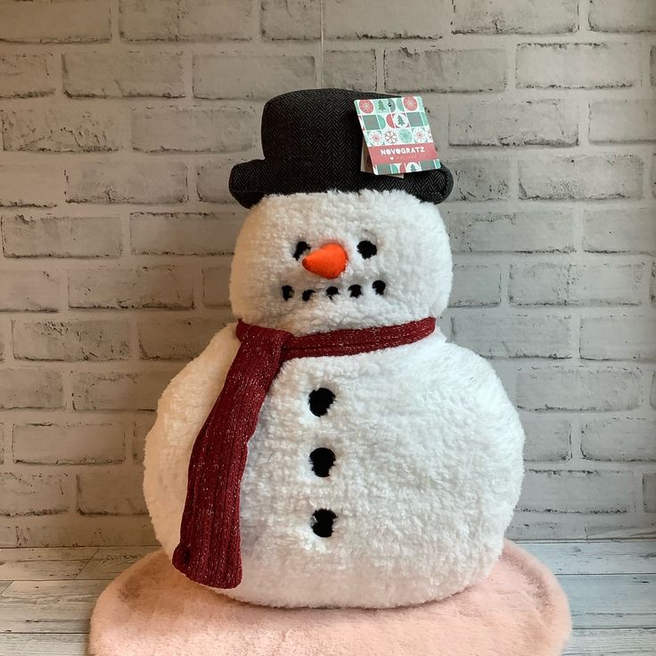 Snowman Shaped Throw Pillow