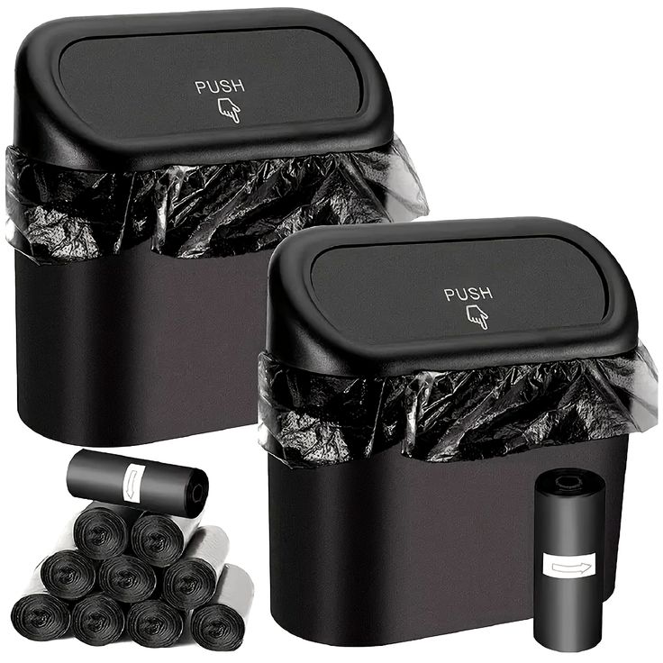 black garbage bag