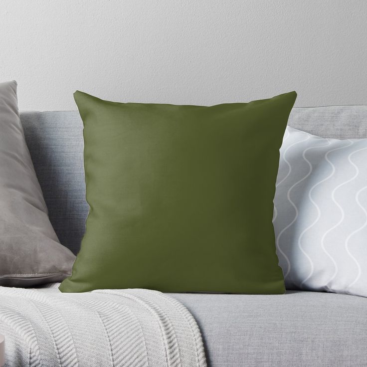 olive green throw pillow