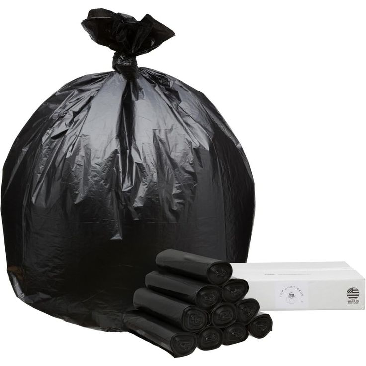 Black garbage bag