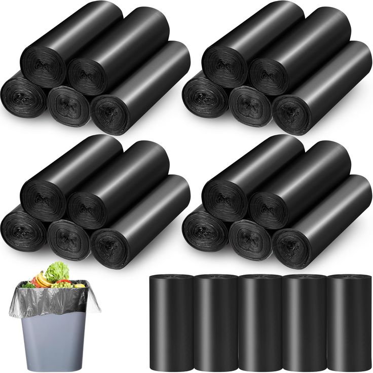 13 gallon black garbage bags