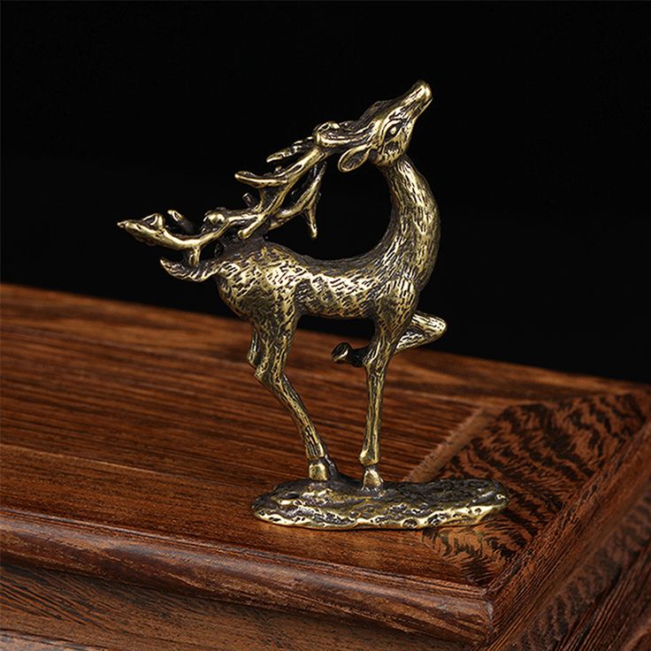 Brass Sika Deer Figurine