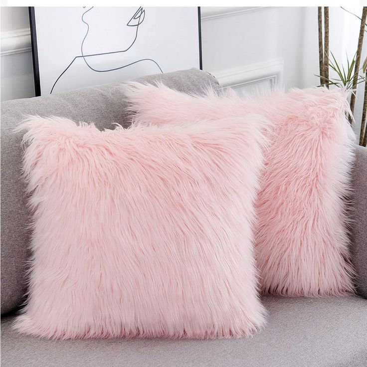Fluffy Pink Pillow Cases