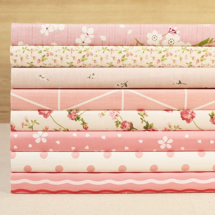 Pink cotton quilting fabric