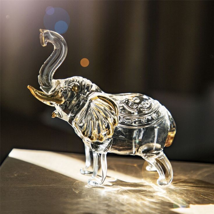 glass elephant figurine
