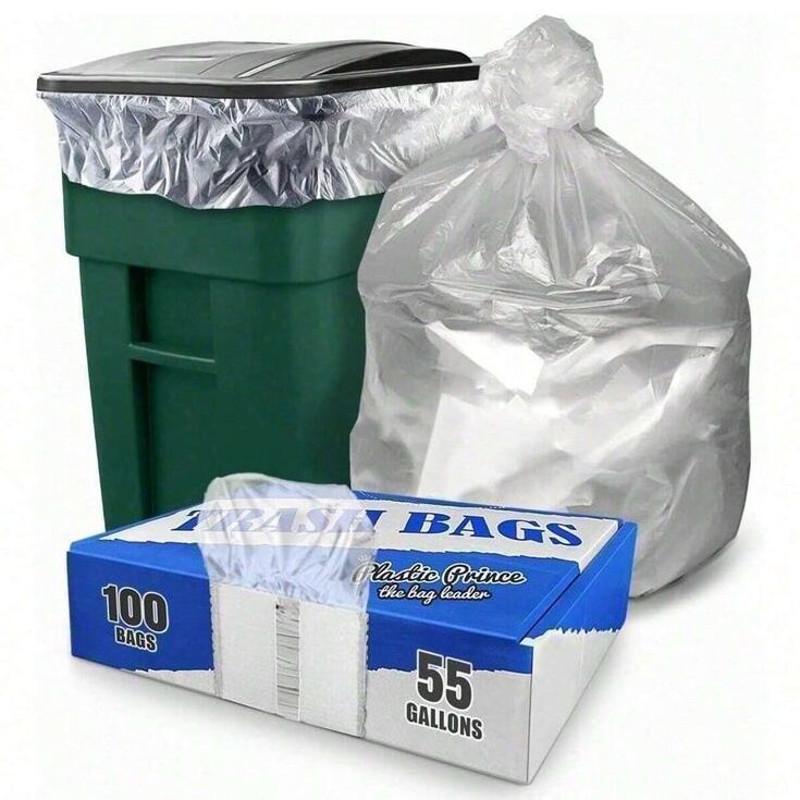 clear garbage bags