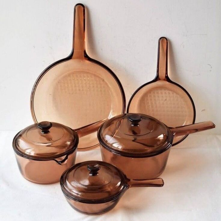 brown glass cookware