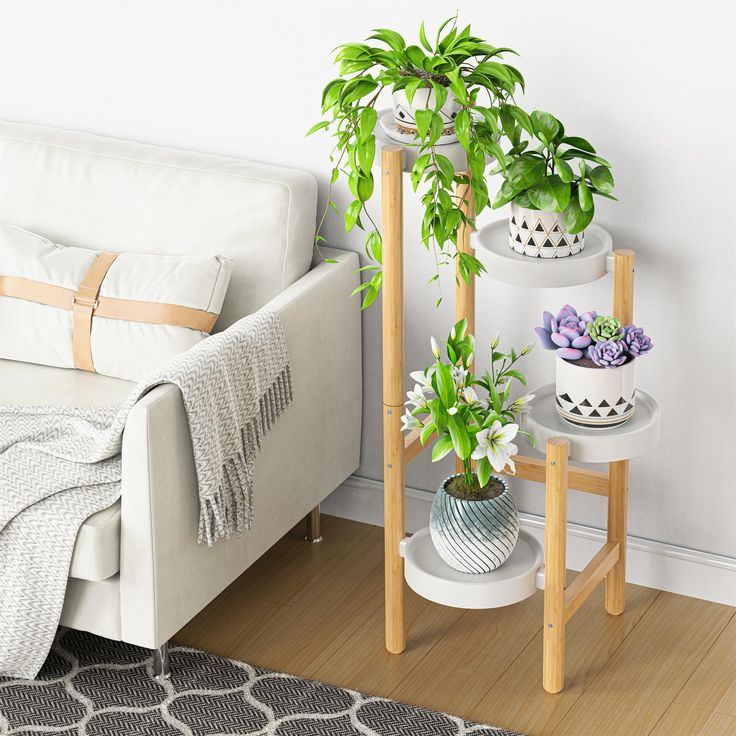 Wood vase stand