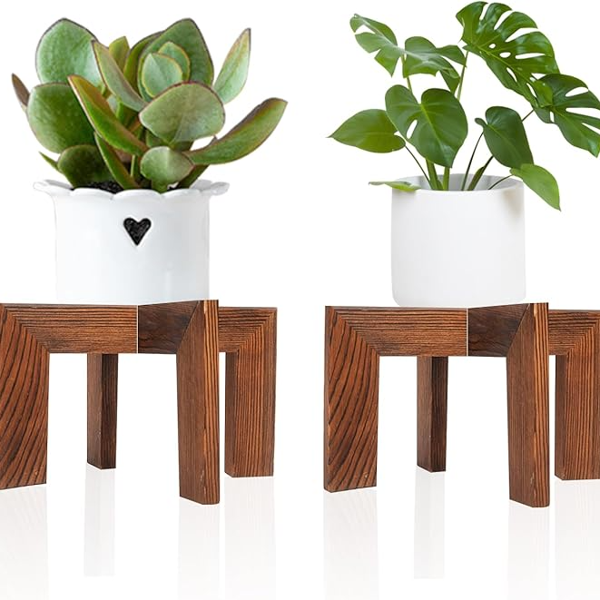 Wooden vase base