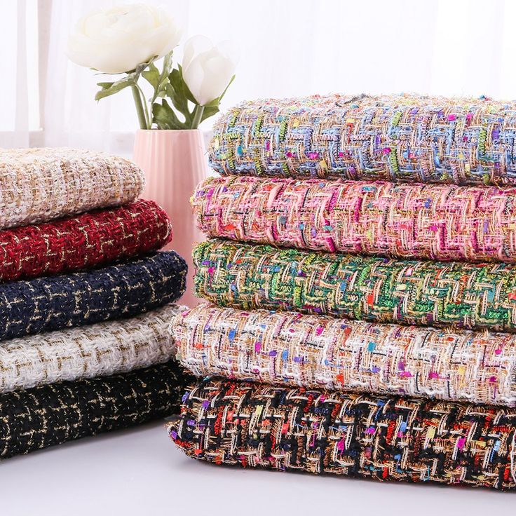 Tweed Fabric Plaid Stripes