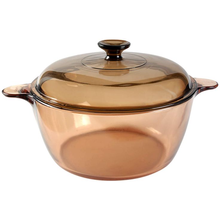 Brown glass pots
