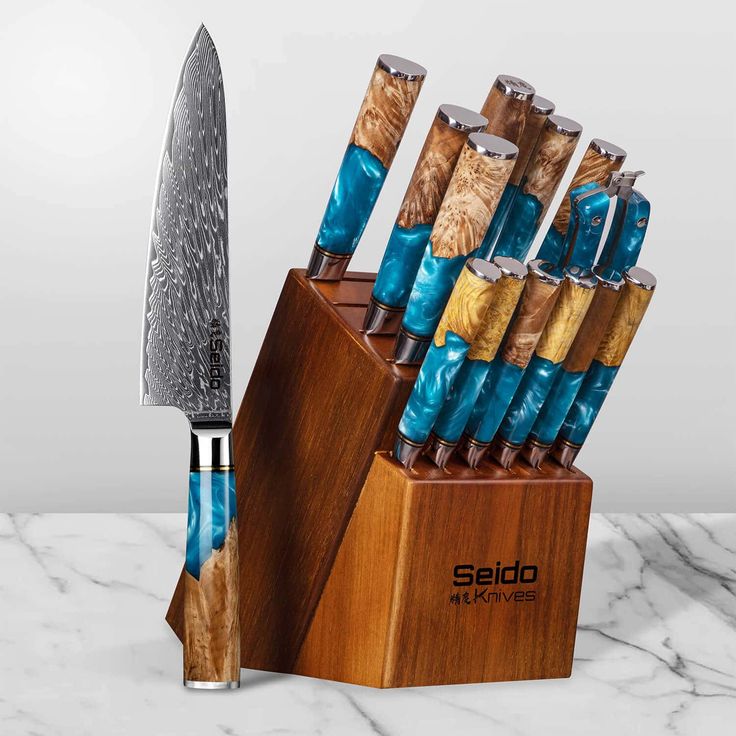 kitchen knife sets with block
