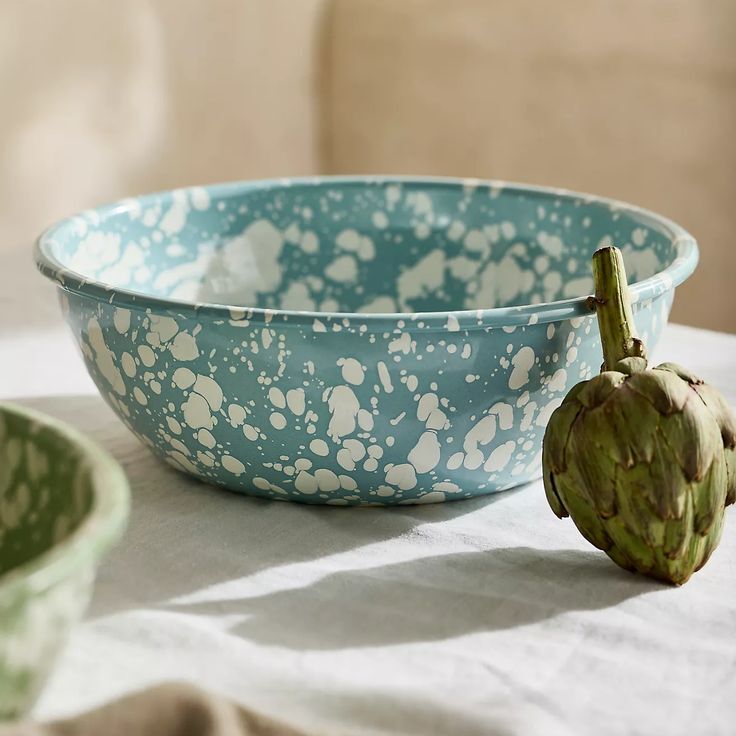 Speckled Enamel Serving Bowl